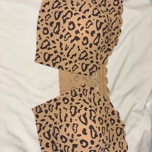 Leopard Print Strapless Bra